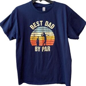 Best Dad By Par Tropical Gildan Tshirt Men’s Large